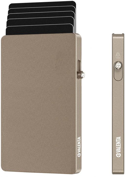 Алуминиев картодържател Valenta MagSafe Titanium Natural