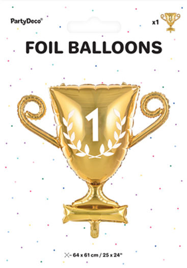 Фолиев балон PartyDeco - Златна купа