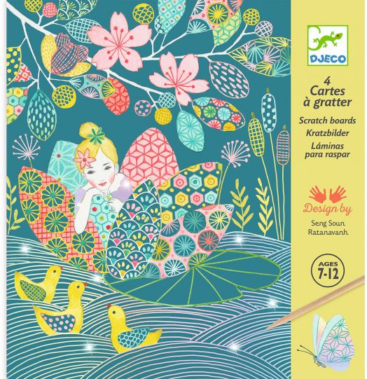 Комплект скреч картини Djeco - Езеро