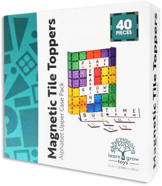 Магнитен конструктор Learn and Grow Toys - Азбука, 40 части