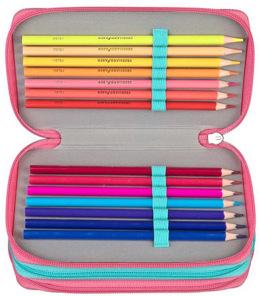 Ученически несесер Scooli Minnie Mouse с три отделения, пълен