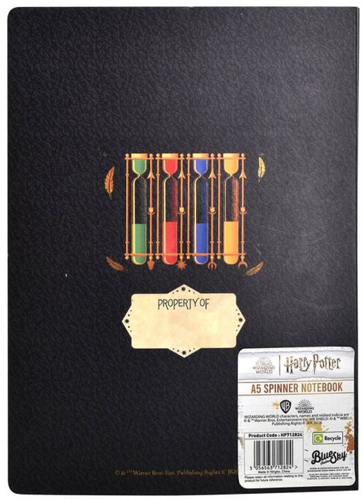 Тефтер със завъртащ се герб Blue Sky Harry Potter Back to Hogwarts A5, 80 листа