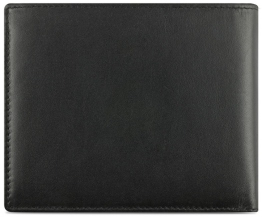 Мъжки кожен портфейл Bugatti Super Slim With Flap, черен