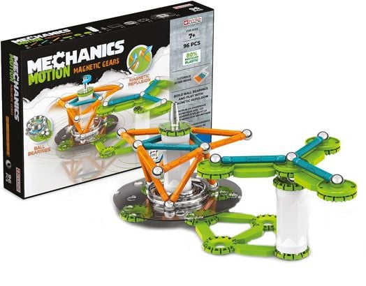 Магнитен конструктор Geomag Mechanics - Зъбни колела, 96 части