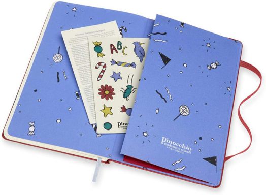 Класически тефтер Moleskine Pinocchio Mangiafuoco с твърди корици и нелинирани страници