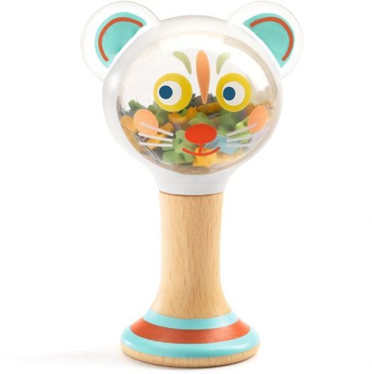 Дървена дрънкалка Djeco - Baby Maraki