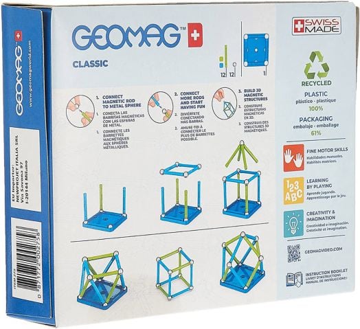 Магнитен конструктор Geomag - Classic Recycled, 25 части