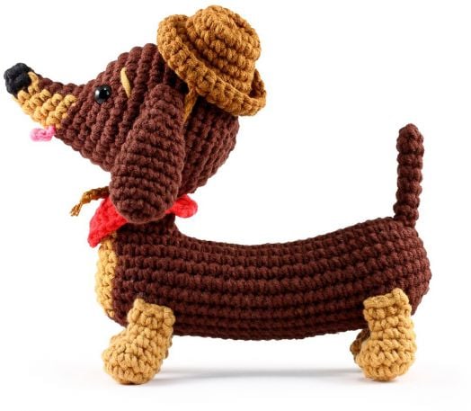 Комплект за плетене Амигуруми Graine Creative - Дакел 18 см.