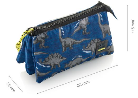 Несесер Miquelrius Wild Dino с три отделения, светещ в тъмното