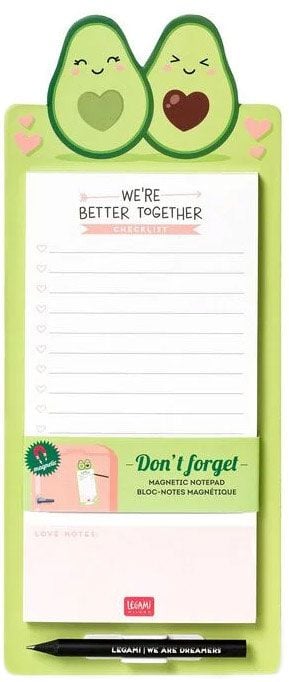 Магнитен пад за бележки с молив Legami - Avocado