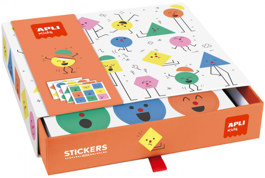 Детска игра със стикери Apli Kids - Емоциите с геометрични фигурки