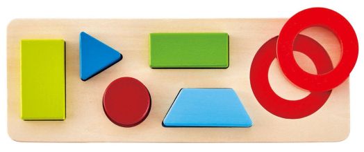 Дървен пъзел Hape - Геометрични фигури