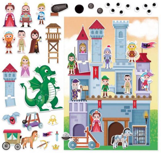 Игрален комплект Headu - Замъкът на рицарите, с плакат