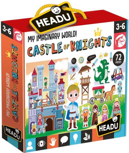 Игрален комплект Headu - Замъкът на рицарите, с плакат
