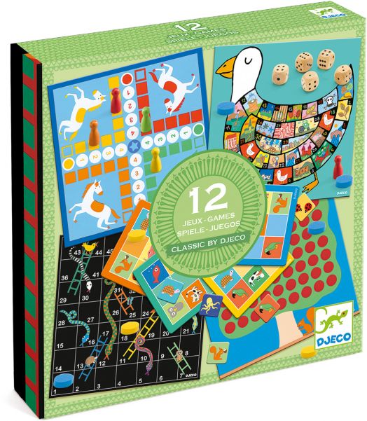 Комплект Djeco: 12 класически игри