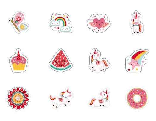 Комплект мини гумички Janod - Лисица / Еднорог