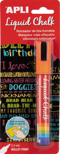 Течен тебешир Apli, оранжев