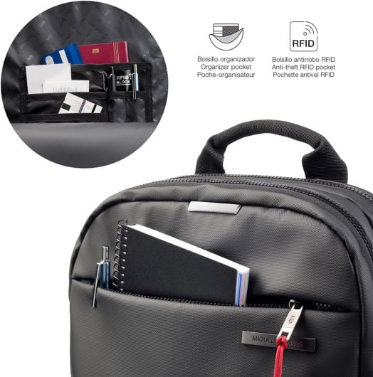 Раница за лаптоп Miquelrius Bag To Work Black, 43 х 32 х 5.5 см.