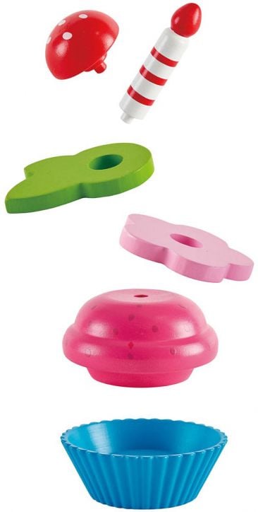 Дървен комплект за рязане Hape - Къпкейкове