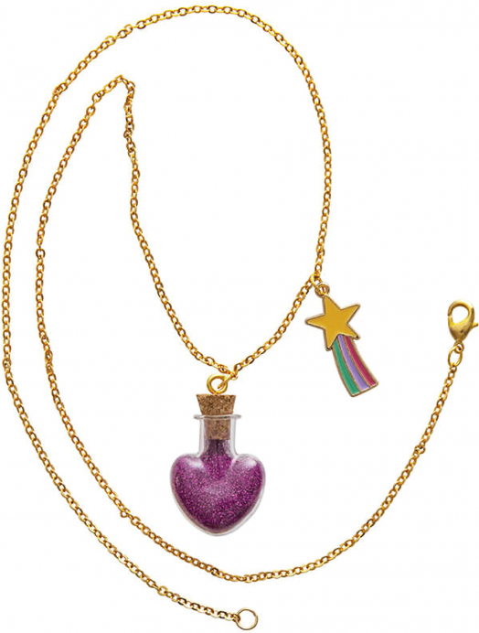 Творчески комплект Janod - 4 бижута с флаконче вълшебен прашец