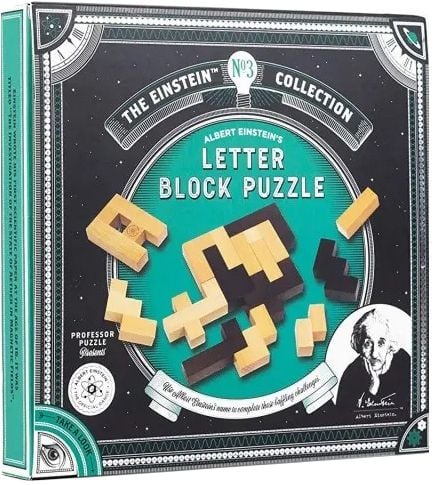 Дървен 3D пъзел Professor Puzzle: Einstein's Letter Block