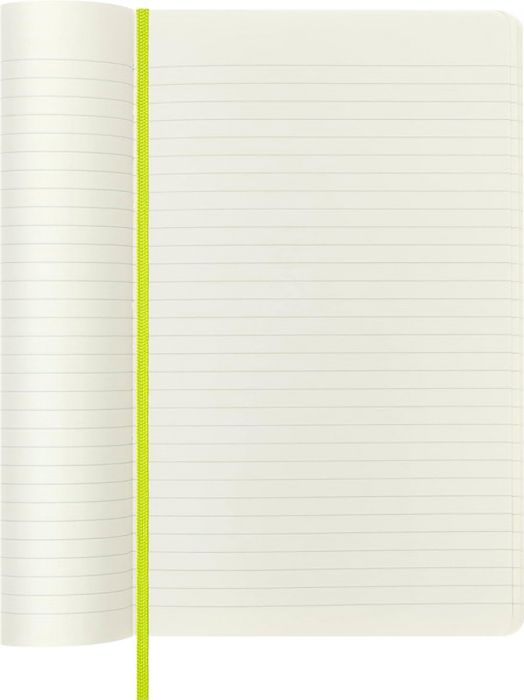 Класически тефтер Moleskine Classic Lemon Green с меки корици и линирани страници