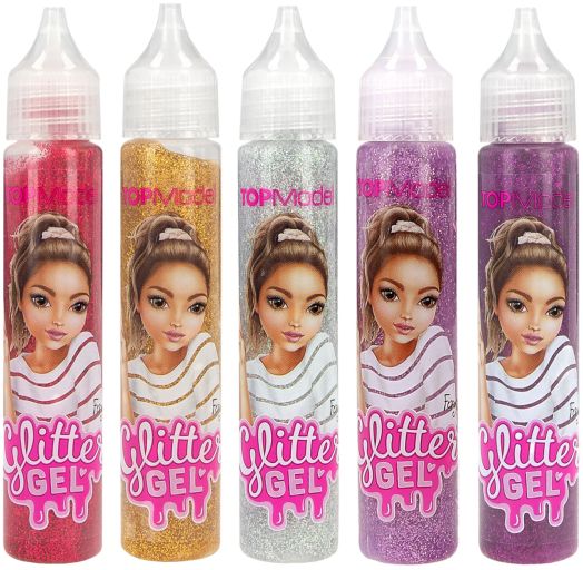 Релефен гел брокат за рисуване Top Model, асортимент