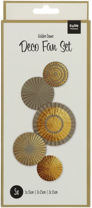 Хартиена украса Folat - Golden Dawn, 5 бр.