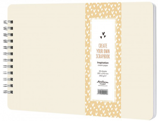 Скрапбук Drasca Inspiration със спирала A4, 24 листа
