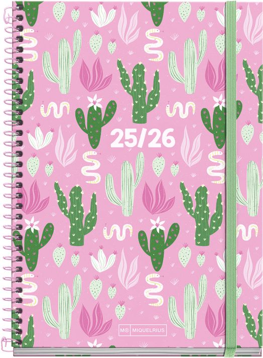 Седмичен тефтер - органайзер Miquelrius Pink Desert от септември 2025 до юни 2026 г.