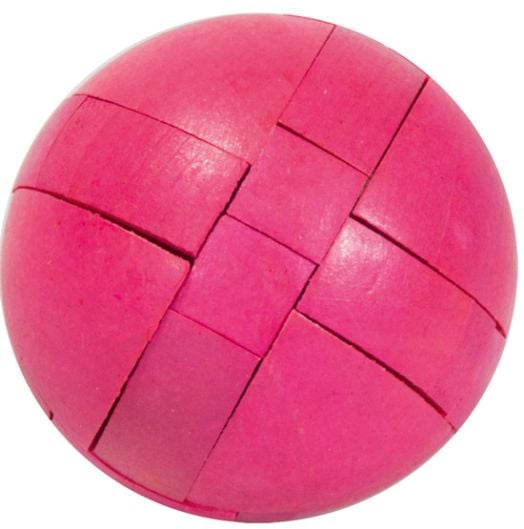 3D пъзел от бамбук IQ test - Топка, розова