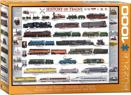 Пъзел Eurographics - История на влаковете, 1000 части