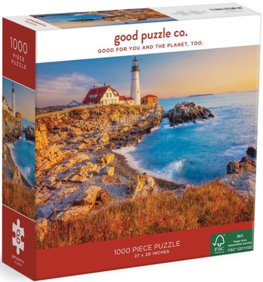 Пъзел Good Puzzle - Морски фар в Мейн, 1000 части