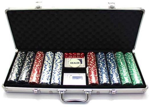 Покер комплект Modiano в алуминиево куфарче с 500 чипа