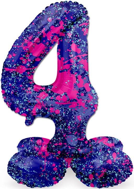Фолиев балон Folat - Цифра 4, лилав