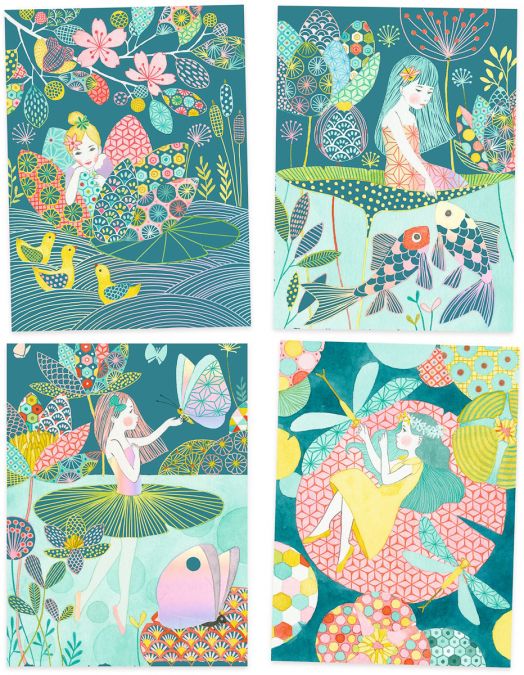 Комплект скреч картини Djeco - Езеро