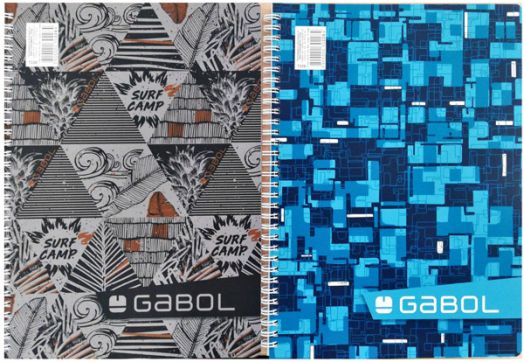 Тетрадка Gabol A4 със спирала, 80 листа - каре