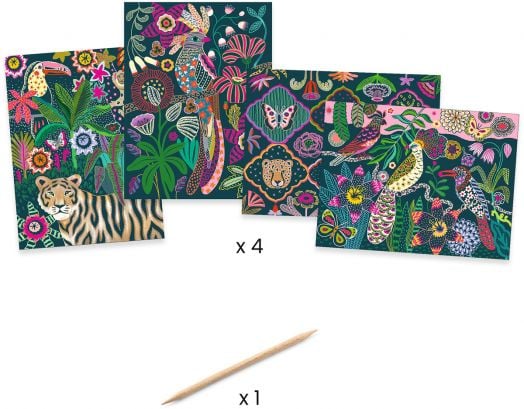 Комплект скреч карти Djeco - Rococo