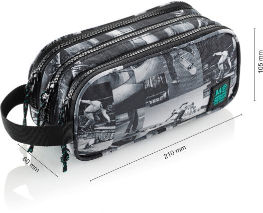 Несесер Miquelrius Skate с три отделения и дръжка, овален