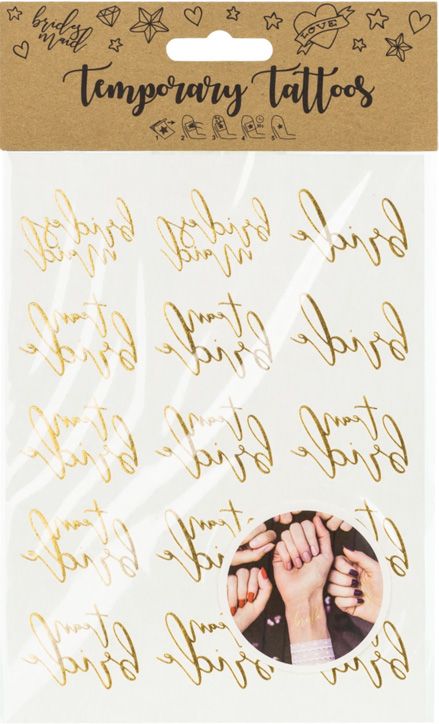 Временни татуировки PartyDeco - Моминско парти, 15 бр.