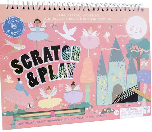 Творчески комплект Floss & Rock, Scratch and Play, Enchanted - Балерини