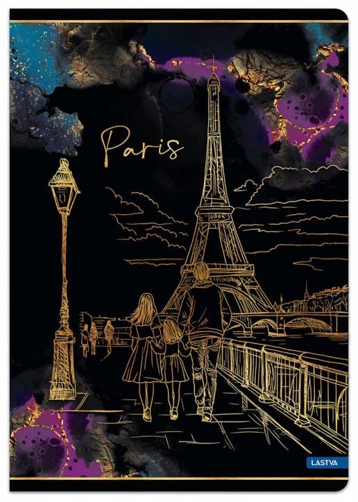 Тетрадка Lastva Gold City А5, 50 листа с широки редове