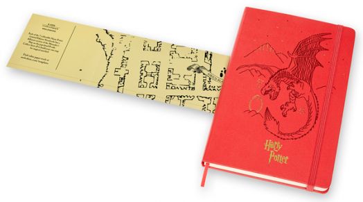 Класически тефтер Moleskine Limited Editions Harry Potter Dragon с твърди корици и линирани страници