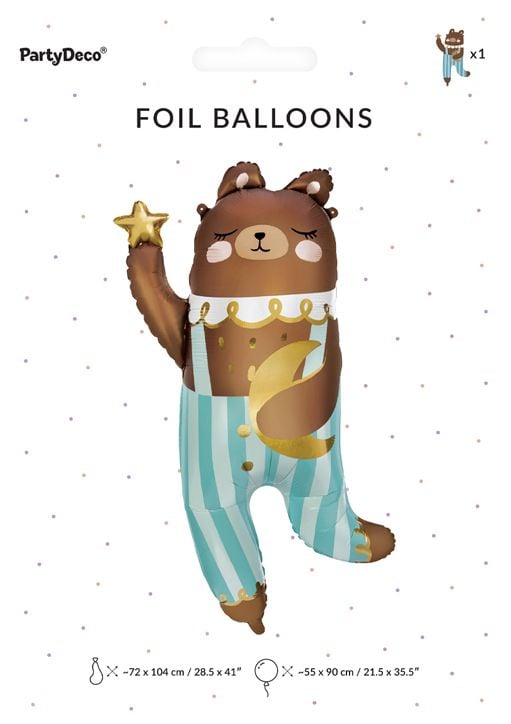 Фолиев балон PartyDeco - Мече