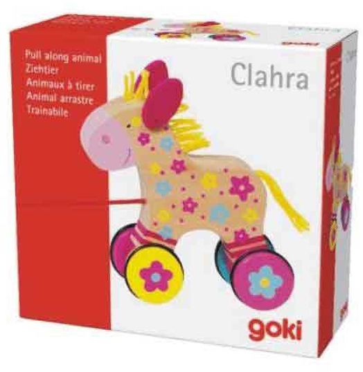 Дървена играчка за дърпане Goki, конче