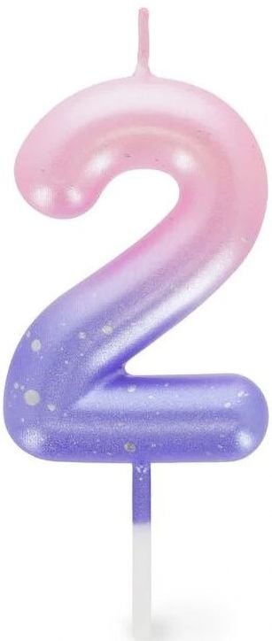 Свещ за рожден ден Legami - Цифра 2, розова