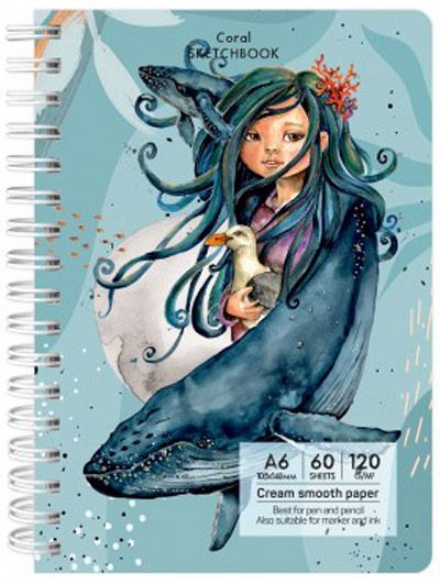 Скицник Drasca Having A Lovely Time: Coral, A6 60 листа