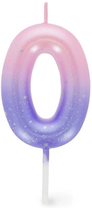 Свещ за рожден ден Legami - Цифра 0, розова