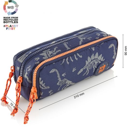 Несесер Miquelrius Dino World с три отделения, светещ в тъмното