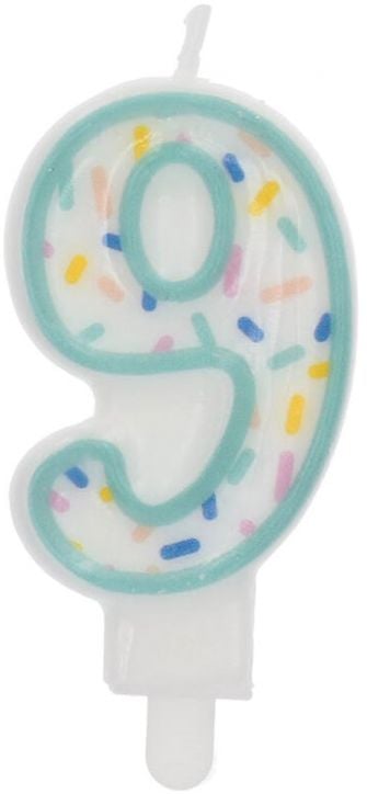 Свещ за рожден ден Folat Sprinkles - Цифра 9